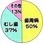 画像：歯を失う原因